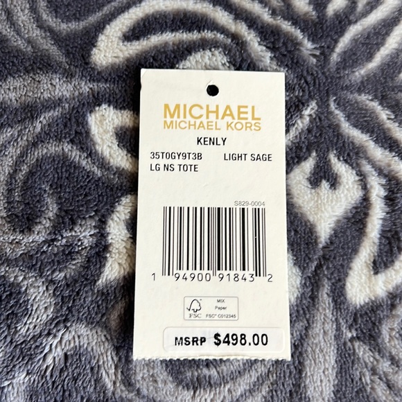 Michael Kors Kenly Large Tote Shoulder Bag (Light Sage) - Picture 6 of 9